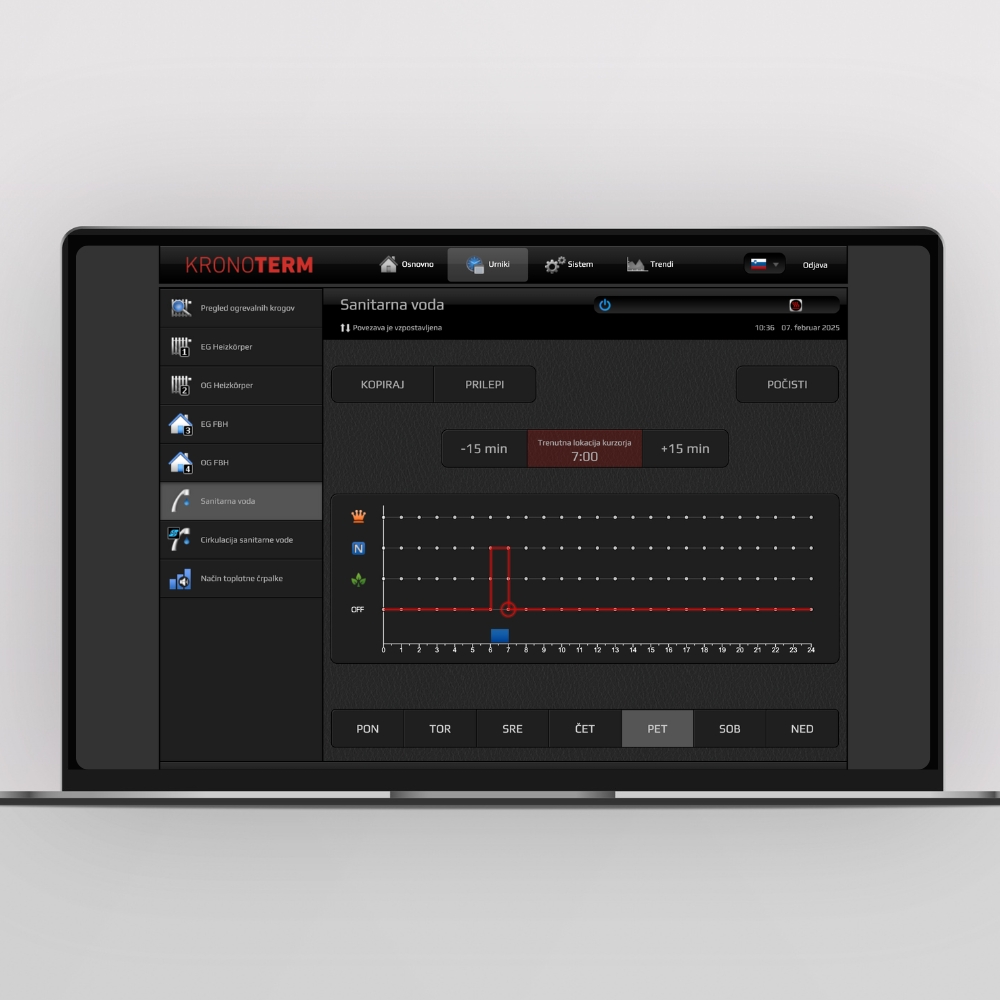 Prilagodite toplo sanitarno vodo svojemu urniku