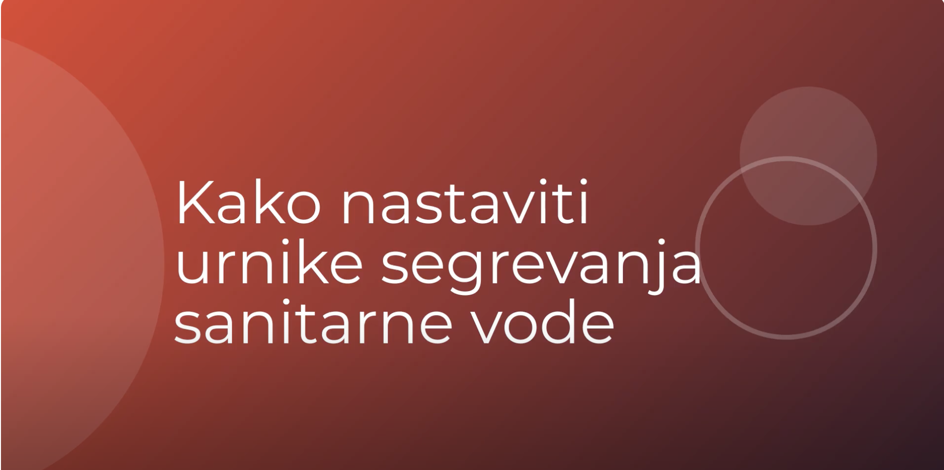 Urnik segrevanja sanitarne vode