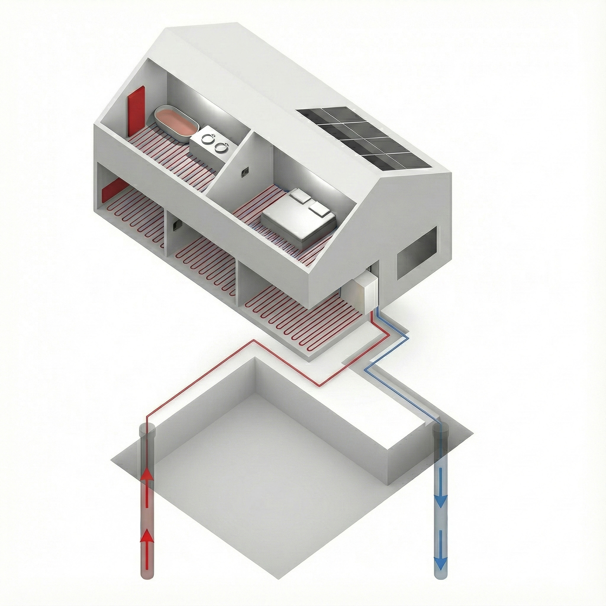 Toplotna črpalka voda/voda potrebuje dve vrtini